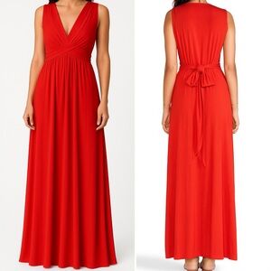 SOLD 🎉 NEW RACHEL PALLY ELIZABETH RED TIE WAIST SHORT SLEEVE MAXI DRESS S